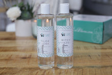 Load image into Gallery viewer, One 10 oz bottle of Organic Aloe Vera Gel & One 10 oz Bottle of 100% Alcohol Free Witch Hazel